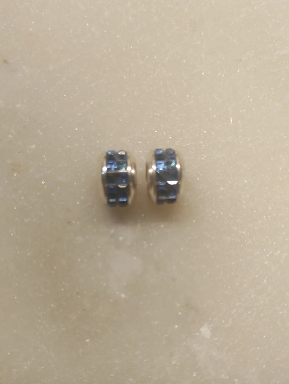 NEW! Brighton Set Of Two Spectrum Beads Blue Double Row Of Swarovski Crystals
